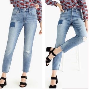 J Crew: slim Boyfriend Patchwork Jeans